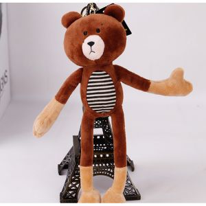 Brown Mini Plush Bears , Super Soft Fabric Sewing Mini Plush Keychain