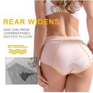 Postpartum Reusable Period Panties For Heavy Flow Plus Size Cotton 3 Layer