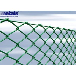 High Quality Green PVC Coated Diamond Chain Link Mesh Fence 50mm*50mm For