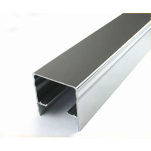 Mechanically Polished Aluminium Profile , Strangle Shape , Silver , Shine