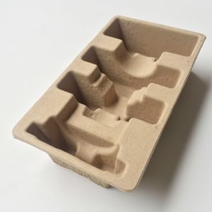 Antistatic Bamboo Moulded Pulp Tray Dry Press Biodegradable Paper Tray