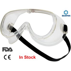 China Anti Dust Medical Safety Goggles Elastic Wear 180 Degree Large Window Design on sale