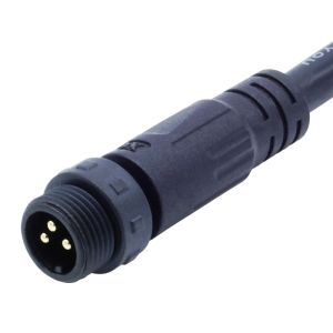 PA66 Screw Type Waterproof Connector M12 Elbow Head for Electrical Power IP68