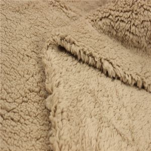 Burnout Plain Sherpa Fur Fabric Coral Poly Sherpa Fleece Fabric