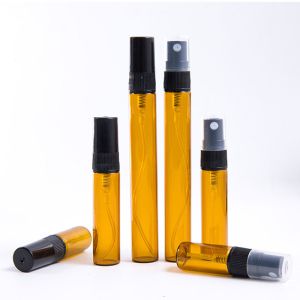 Cheap Sub Bottling Brown Glass Spray Bottle 3ml 5ml 10ml For Perfume for sale