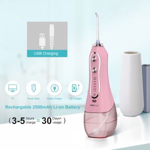 300ml Rechargeable Electric Oral Irrigator with 5 Modes and 2500mAh Battery