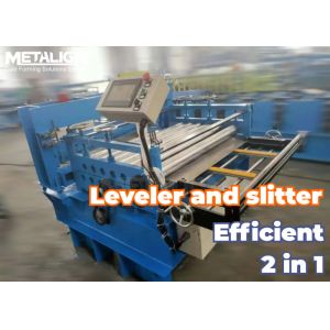 Efficient 0.8-1.5mm Slitting Cutter Machine With Leveling Machine And Hydraulic Cutter