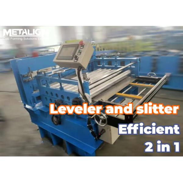 Quality Efficient 0.8-1.5mm Slitting Cutter Machine With Leveling Machine And Hydraulic Cutter wholesale