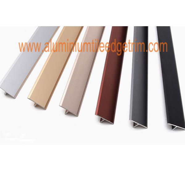 Quality Extrusion Aluminium Floor Trims T Shaped 20mm Width Floor Decoration Lines wholesale