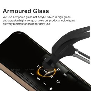 Gold I apartment home electronic fingerprint digital graffiti TT lock security