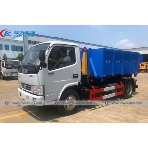 China Dongfeng Hydraulic Hook Auto Tipping Garbage Collection Truck 4-6 CBM on sale