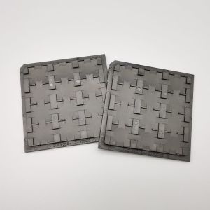 Black Plastic Waffle Pack Tray ESD 12PCS High Temperature Tray