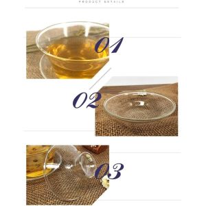 Chinese Gaiwan Tea Set Of 4 For Hot Beverages Saucer And Lid Sancai Wan