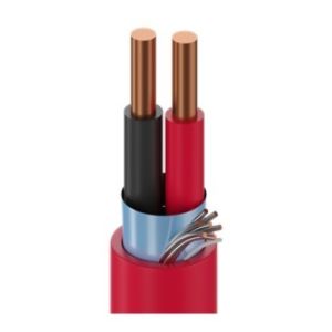 FPLR Fire Alarm Cable 2 Core Solid Shield with Drain Wire 1/0.5tc mm and Al/Foil Shield