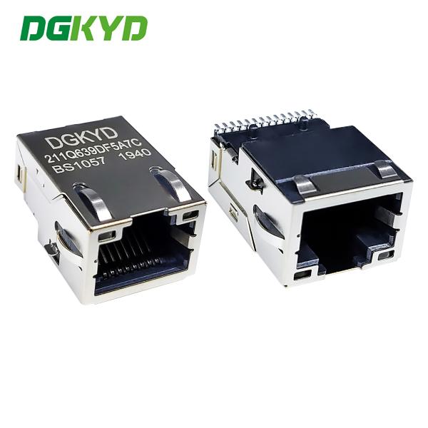 Quality RJ45 connector 10G Ethernet filter SMT sinking board surface mount Ethernet port socket RJ45 female socket DGKYD211Q639DF5A7CBS1057 wholesale