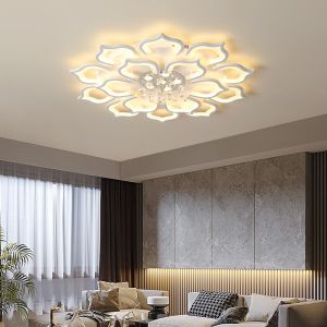Modern Creative crystal Ceiling Lights Minimalist Recessed Lamp Bedroom Petal
