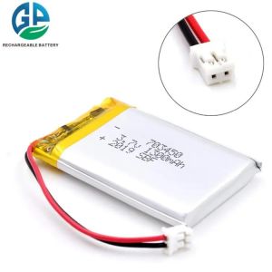 703450 3.7v Rechargeable Li Ion Polymer Battery With Pcm