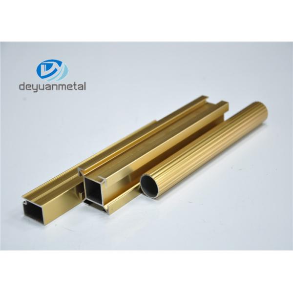 Quality Standard Polishing Golden Extruded Aluminum Framing For Decoration GB5237.1-2008 wholesale