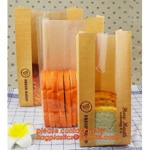 Customize 3 Side Visible Clear Window Offset Printing Bakery Bags, Customize V