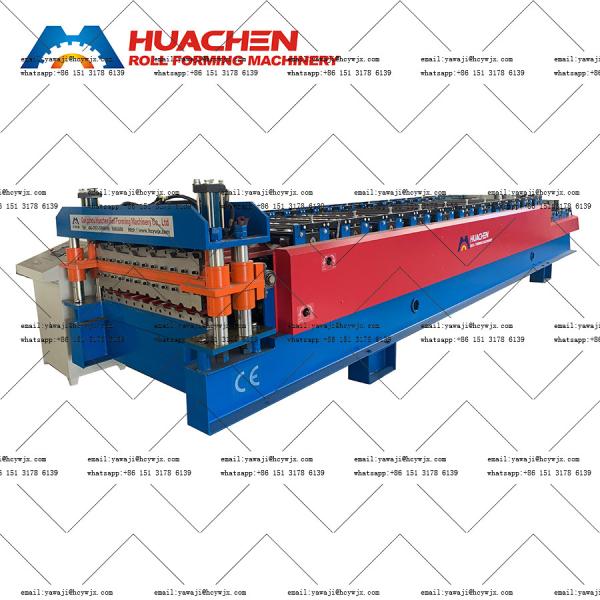 1250mm Material Width Double Deck Roll Forming Machine With Advanced CR12 Cutter