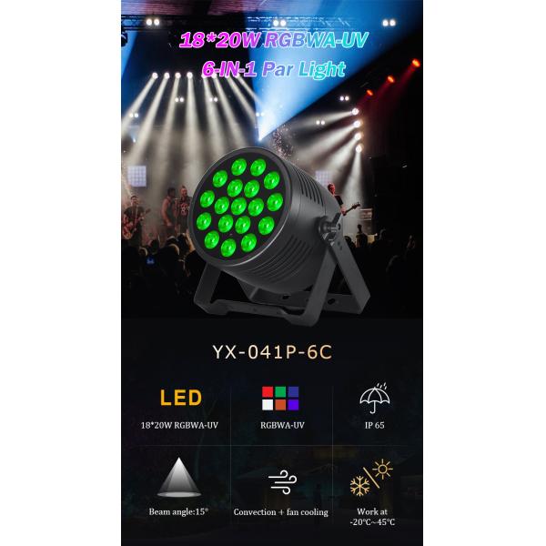 Wholesale Ip65 Waterproof Led Par Light Rgbwauv 6in1 Stage Effect Light for Outdoor Park Projects