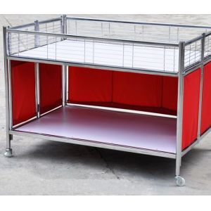Collapsible Garment Shop Promotional Desk / Retail Clothes Display Table For