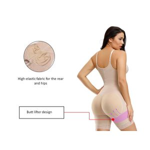 2020 Look 3 Layers Adjustable Strap Tummy Slimming Full Body Shaper With Zipper