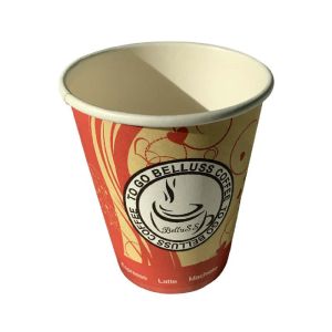 Cheap 7 Oz PE Coating Takeaway Coffee Cups Classic Design Single Wall Offset Printing for sale