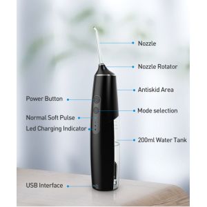200ML Portable Cordless Oral Irrigator Usb Rechargeable Water Flosser