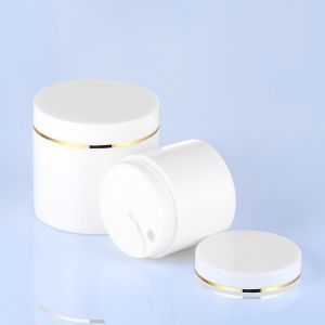 White Pet Cream Packaging Jar With Screw Top Lids 100g Capacity