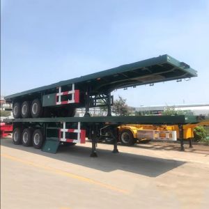 Customizable 2 3 4 Axles 30tons 40 Tons 50 Tons Shipping Container Flatbed Semi
