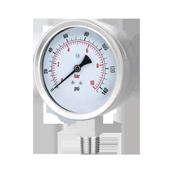 Quality Thread Connection WZ 100mm 304SS Stainless Steel Pressure Gauge Cylindrical Head Code wholesale