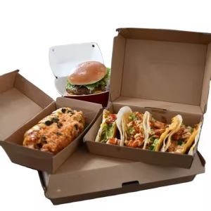 Wholesale Customized Fast Food Delivery Burger Box Biodegradable Food Grade