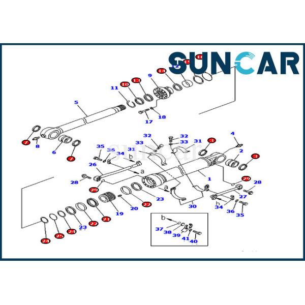 Quality 707-99-67315 7079967315 Bucket Cylinder Seal Kit Fits Komatsu PC400LC-7 PC400-6C PC400-7 Service Kits wholesale