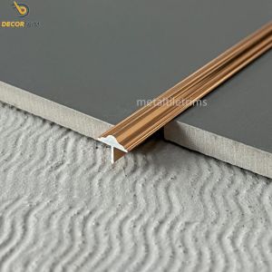 China T Trim Edging T Shaped Transition Strip Tile Metal Trim 2.5m / 3m on sale