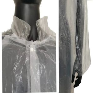 wholesale polyethylene lab coat disposable Plastic Visitor coat/Pe Lab Coat