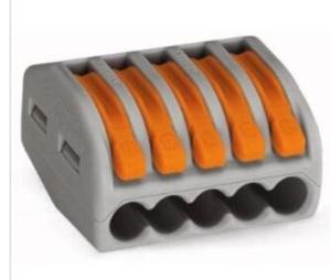Cheap Push-wire Lighting Connectors for Flexible Conductors 5 poles easy access to installment and high security for sale