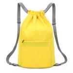 Recyclable Oxford Drawstring Gym Backpack Custom Logo With Zipper
