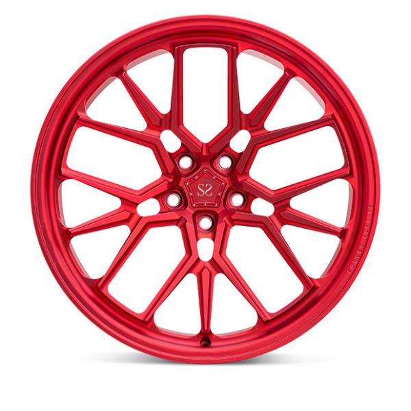 M3 Candy 1 Piece Forged Monoblock Wheel Red Slight Spoke For Customized