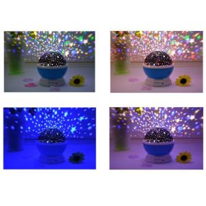 Romantic Room LED USB Rotating Star Projector Sky Night Lamp With Music