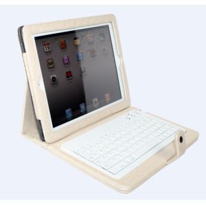 160mAh ID2-2 IPad 2 Wireless Bluetooth ABS Keyboard Case With Landscape Mode