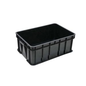 Antistatic Electronics Tray Folding ESD Bin Box Plastic Black With Dividers