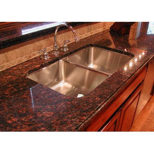 Quality Modern Brown Granite Slab Countertops Kitchen Cabinet Full Bullnose Edging wholesale