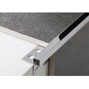 China 1mm Stainless Steel Flat Trim Strips , Unglazed Stainless Steel Bullnose Trim on sale