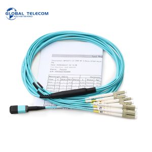 MPO MTP Fiber Optic Patch Cord , QSFP+ To SFP+ Cable OS2 OM3 OM4