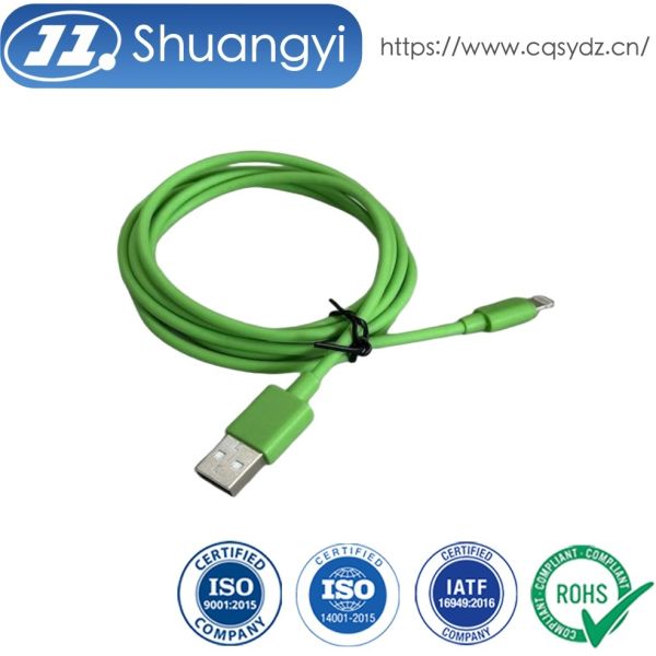 USB-A to Lightning Power & Data Cable Connector, Flexible Charging Wire for