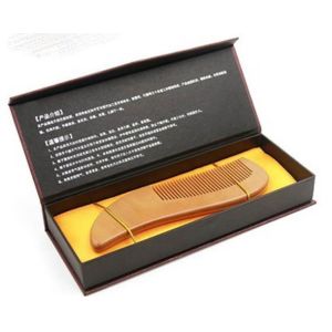 comb and mirror packaging rigid paper box horn comb pack gift box peach comb box