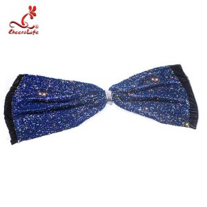 SGS Laser Sequins Shinny Embroidered Lace Fabric With Elastic Mesh