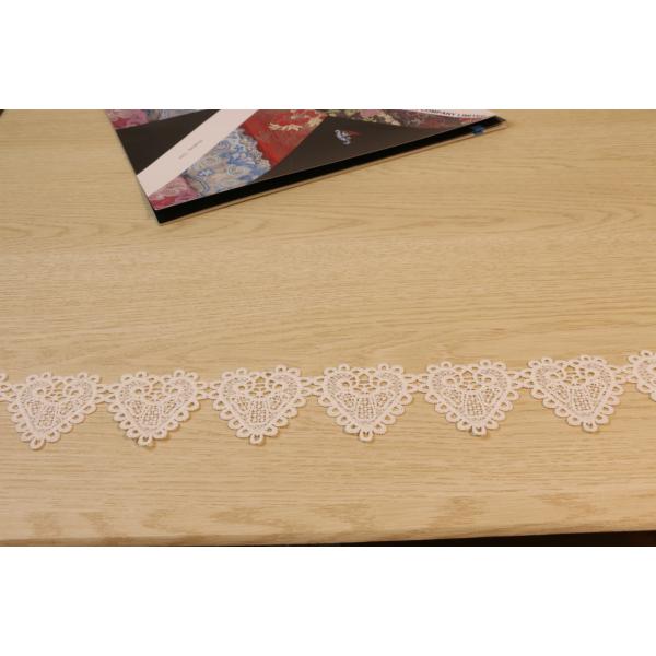 Quality Romantic Guipure Lace Edging , ODM Heart Lace Trim Meshground wholesale