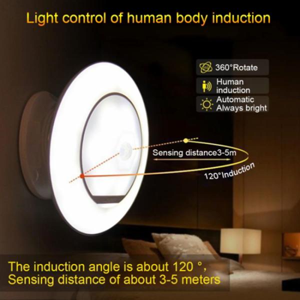 Human Body Induction Remote Control Night Light , Bedside Reading Lamps LED Infrared